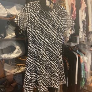 Floral print created by embroidery